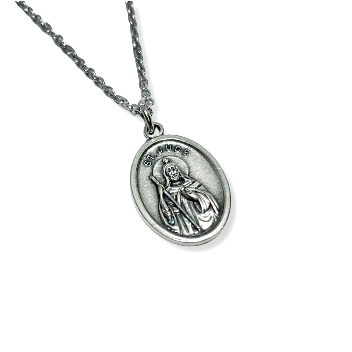 Dije San Judas Tadeo y Cadena - Metal