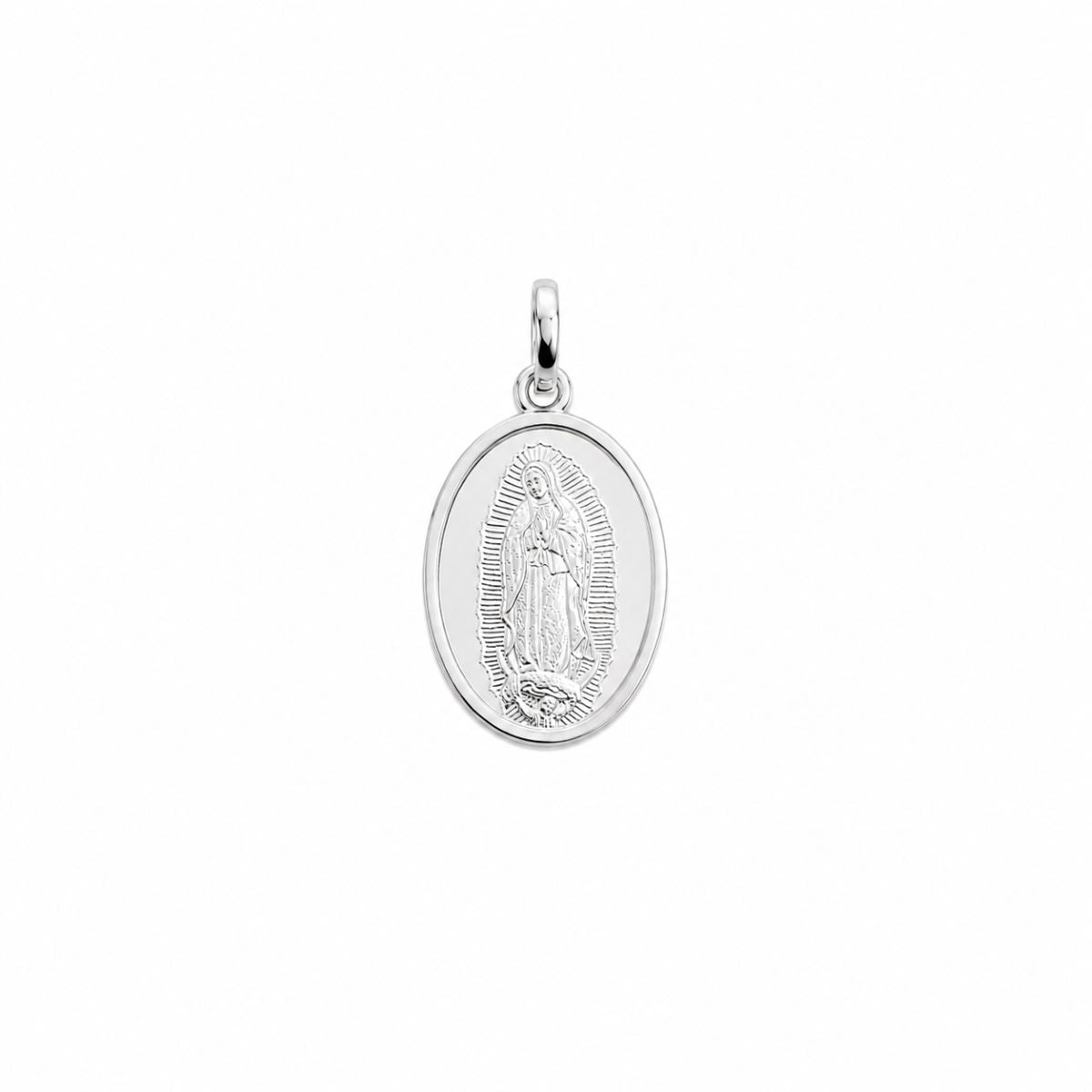 Dije Virgen de Guadalupe Oval - Plata