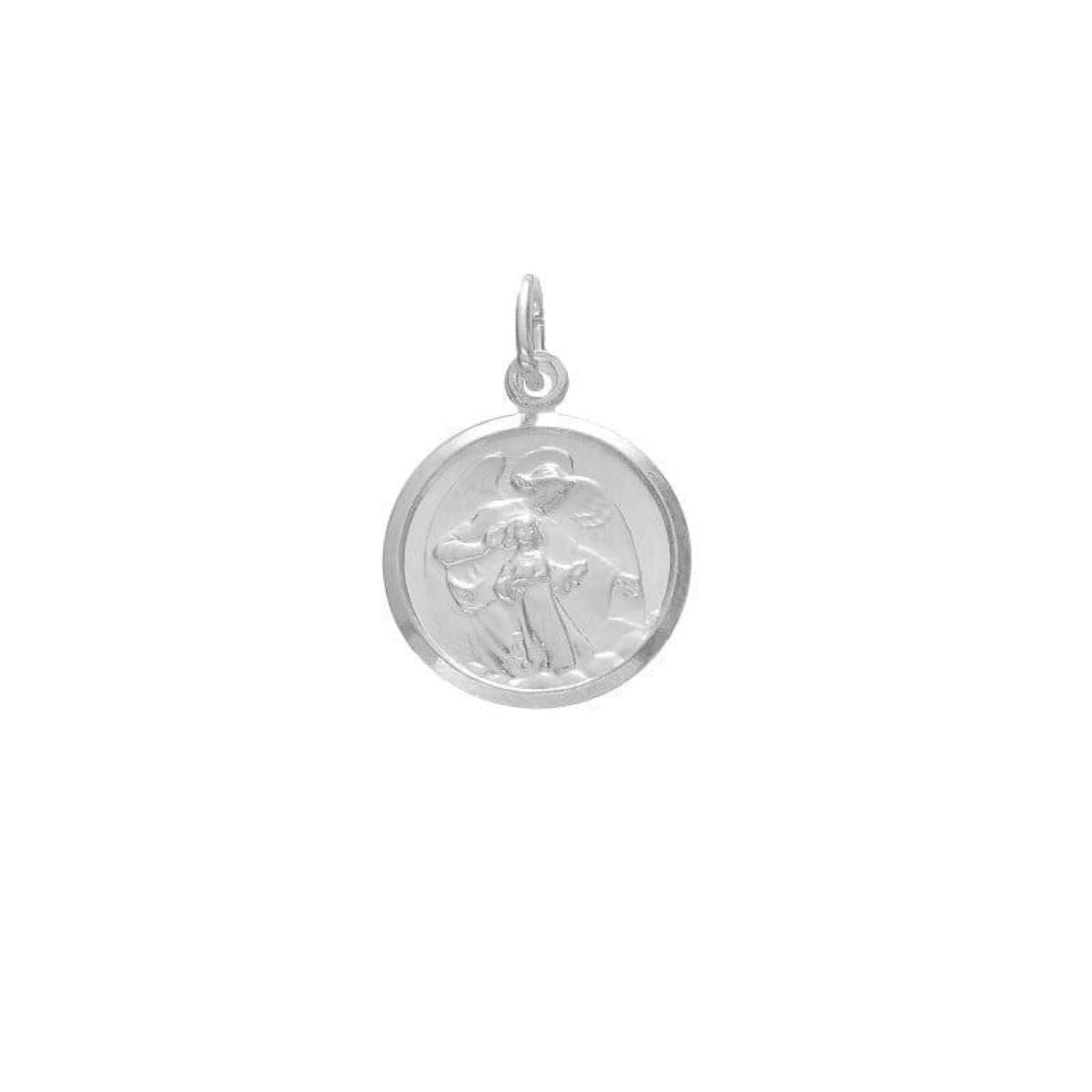 Dije Angel de la Guarda 17mm - Plata