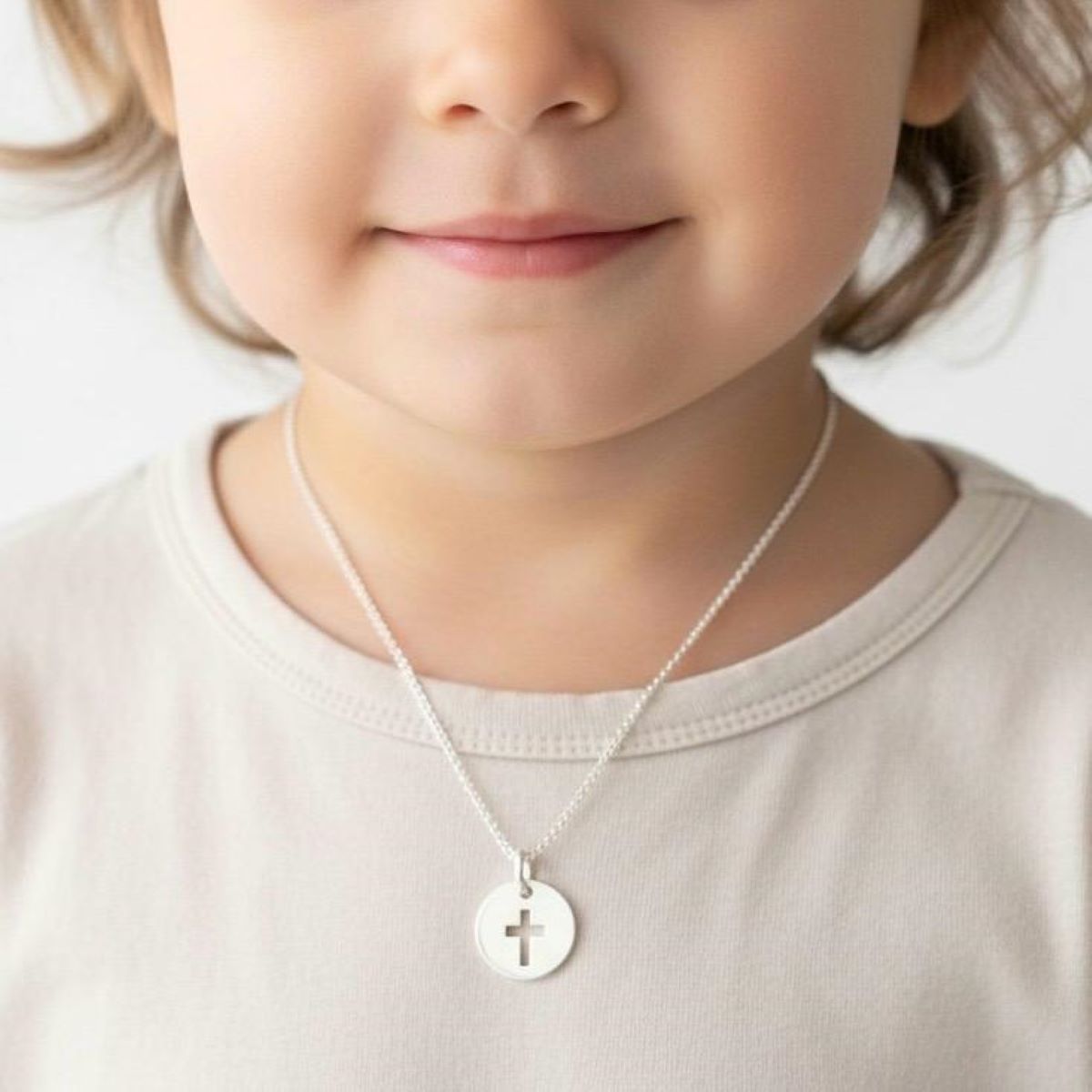 Collar Cruz Mini - Plata