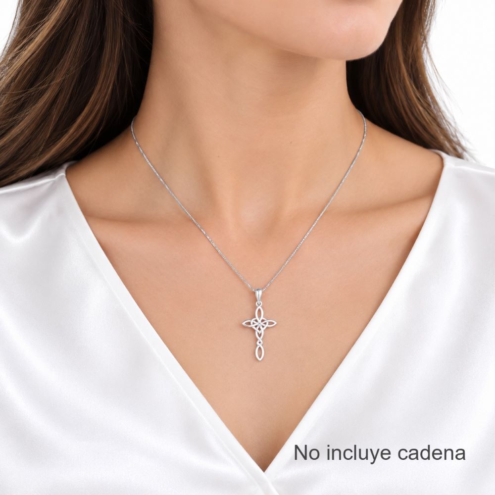 Dije Cruz Corazón - Plata