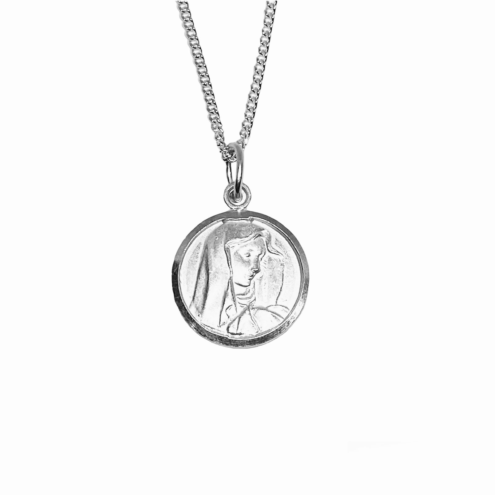 Dije Virgen La Dolorosa y Cadena - Plata