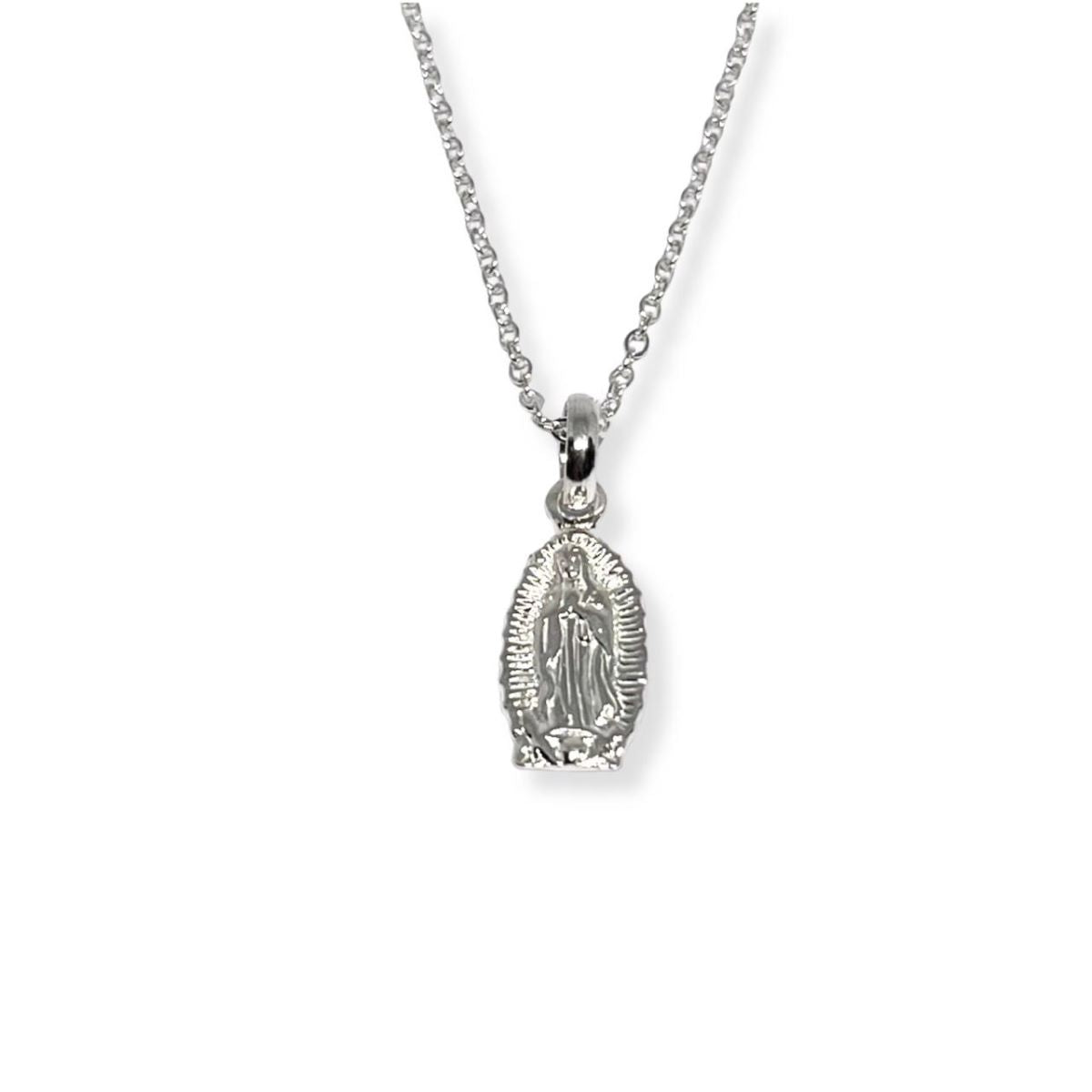 Dije Virgen de Guadalupe Chico y Cadena - Plata