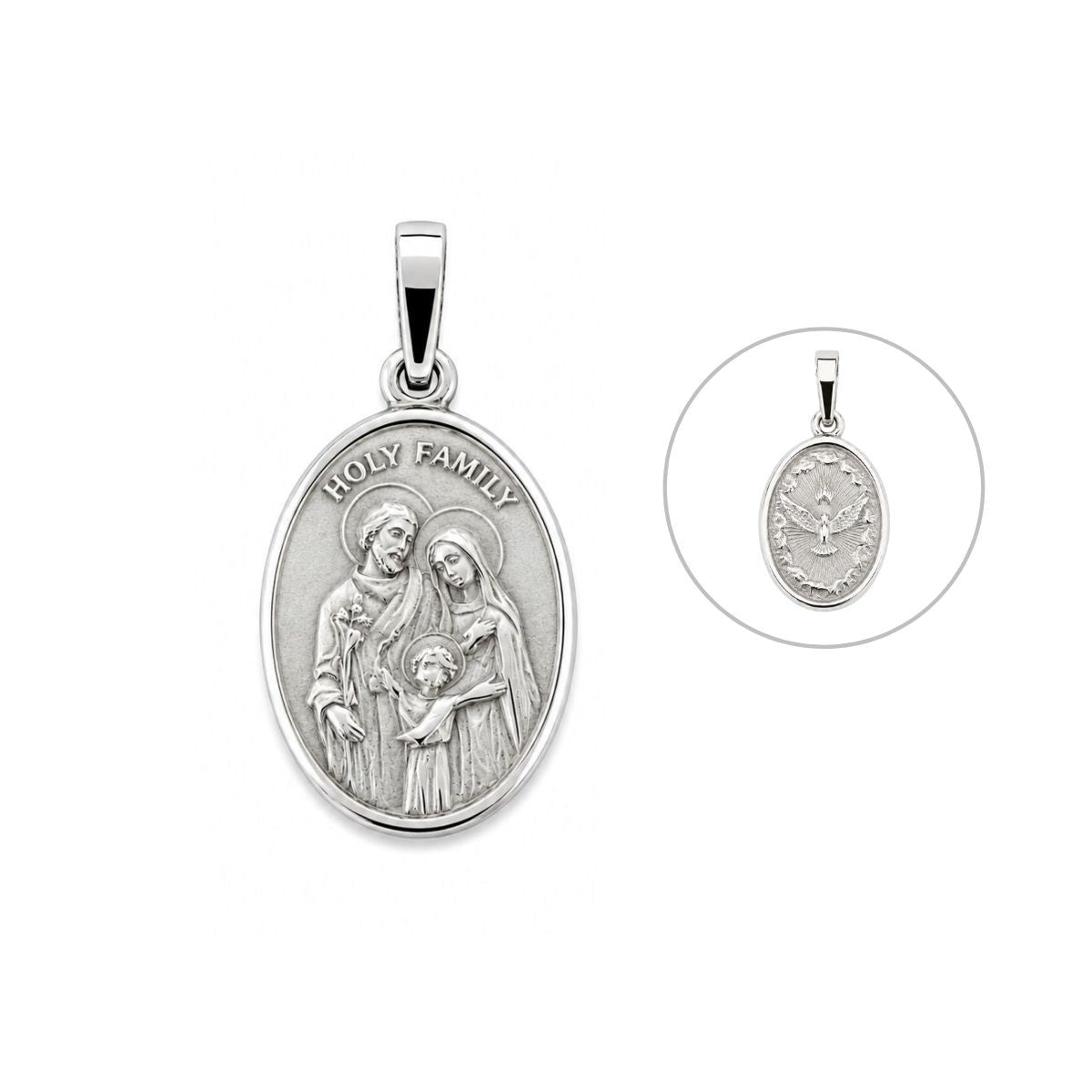 Dije Sagrada Famila y Espíritu Santo - Plata