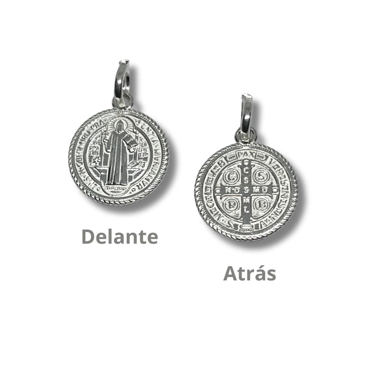 Dije San Benito Soga 21mm - Plata