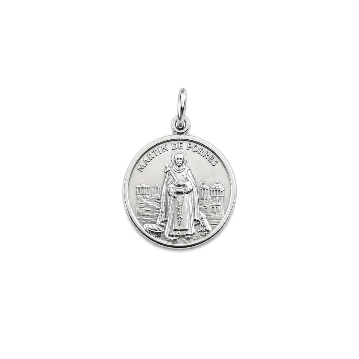 Dije San Martín de Porres 21mm - Plata