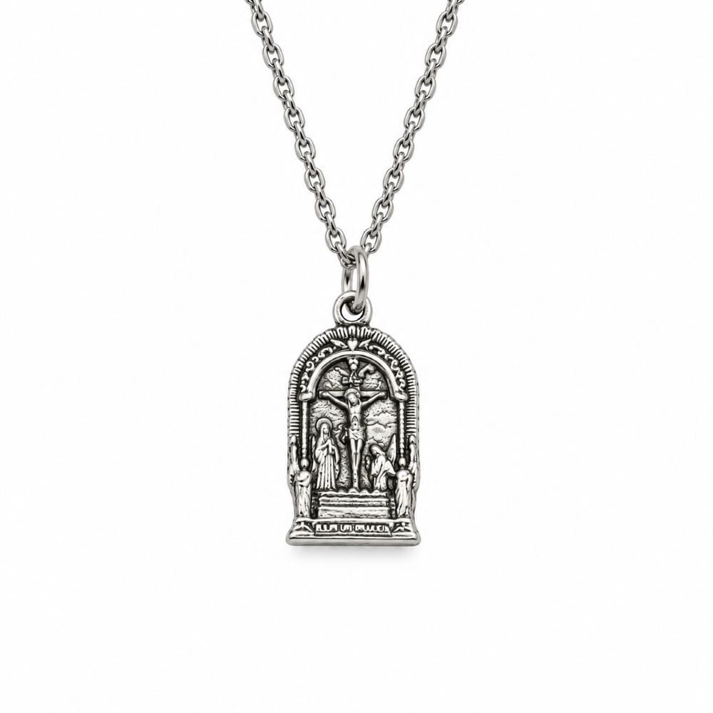 Dije Señor de los Milagros y Cadena - Metal