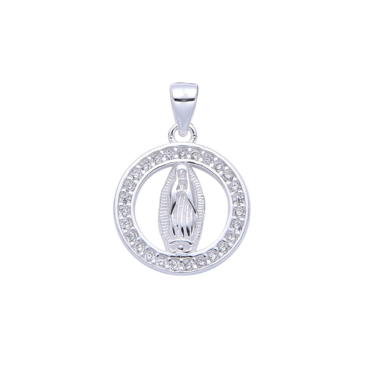 Dije Virgen de Guadalupe Brillos - Plata