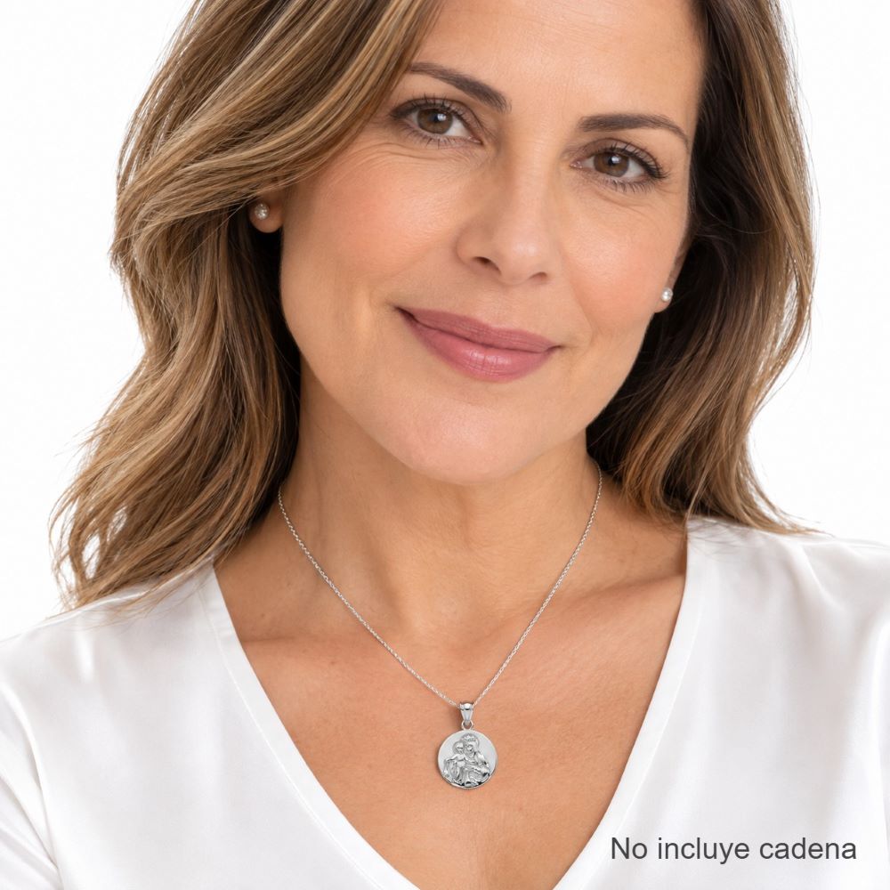 Dije Virgen del Carmen Redondo - Plata