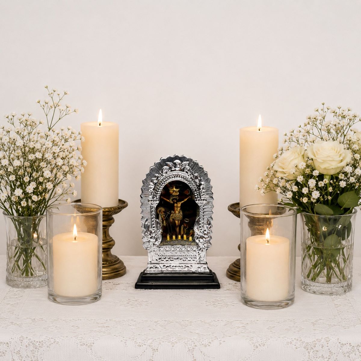 Icono Señor de los Milagros - Aluminio
