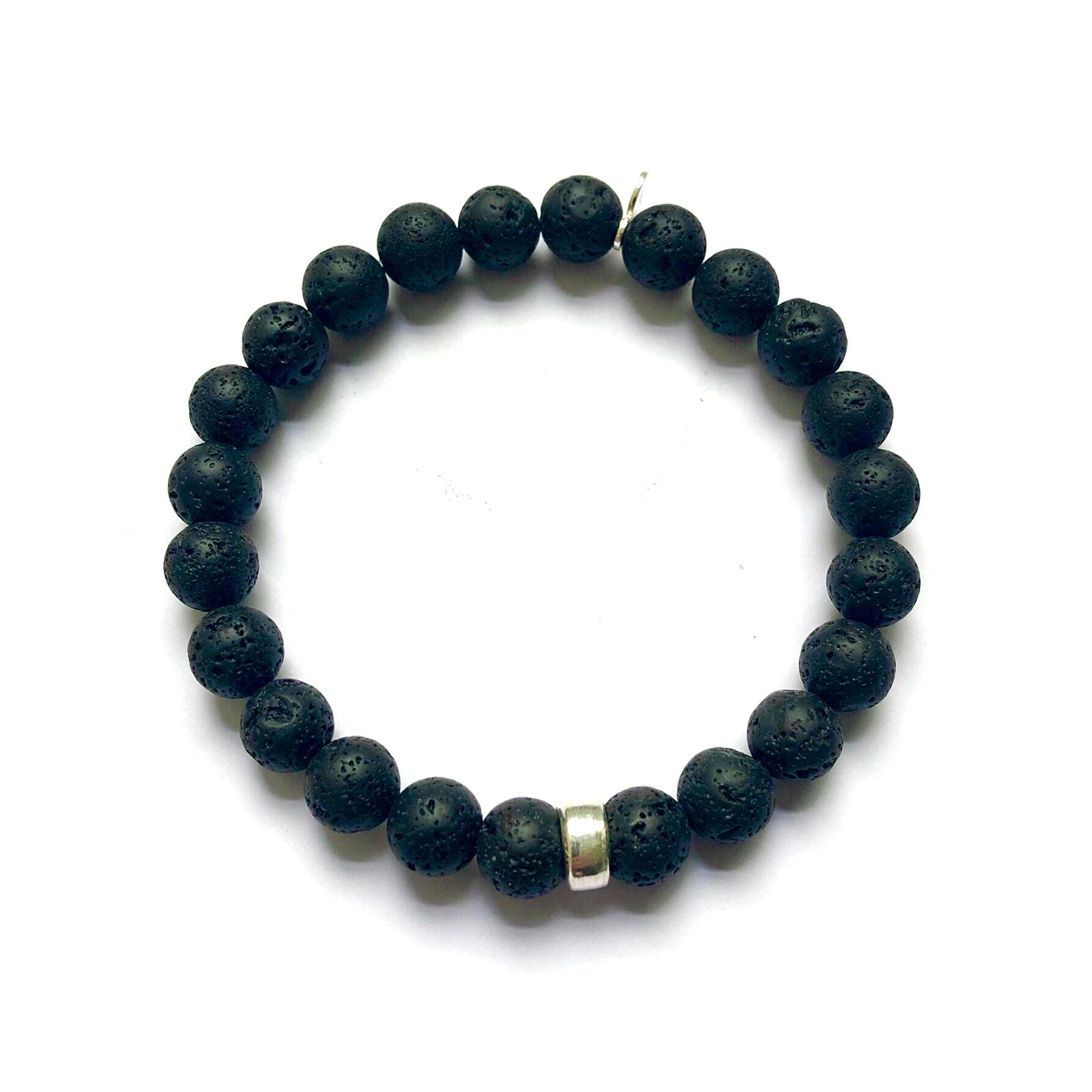 Pulsera Pedro - Piedra Volcánica y Plata