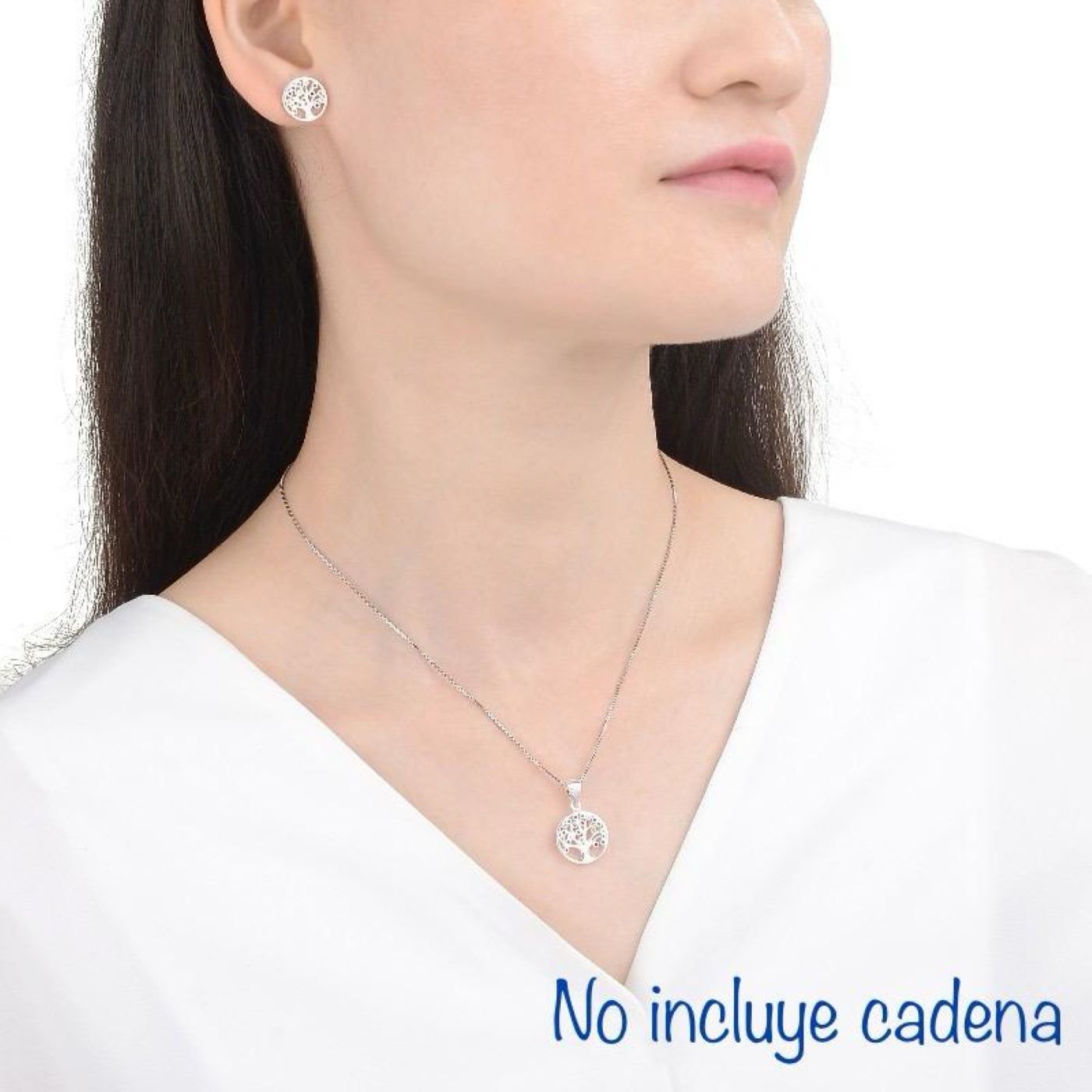 Juego Arbol de la Vida Brillos Colores - Plata