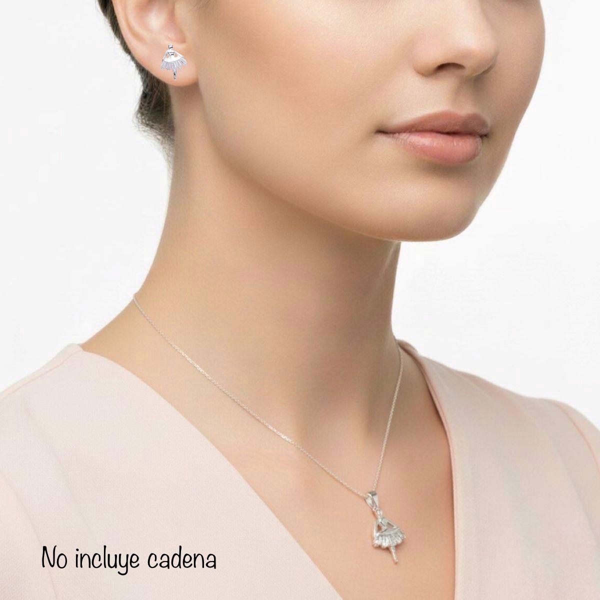 Juego Bailarina Brillos - Plata