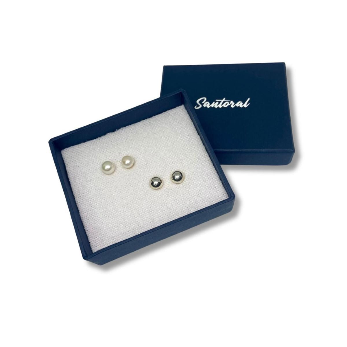 Aretes Alegría x2 - Perla y Plata