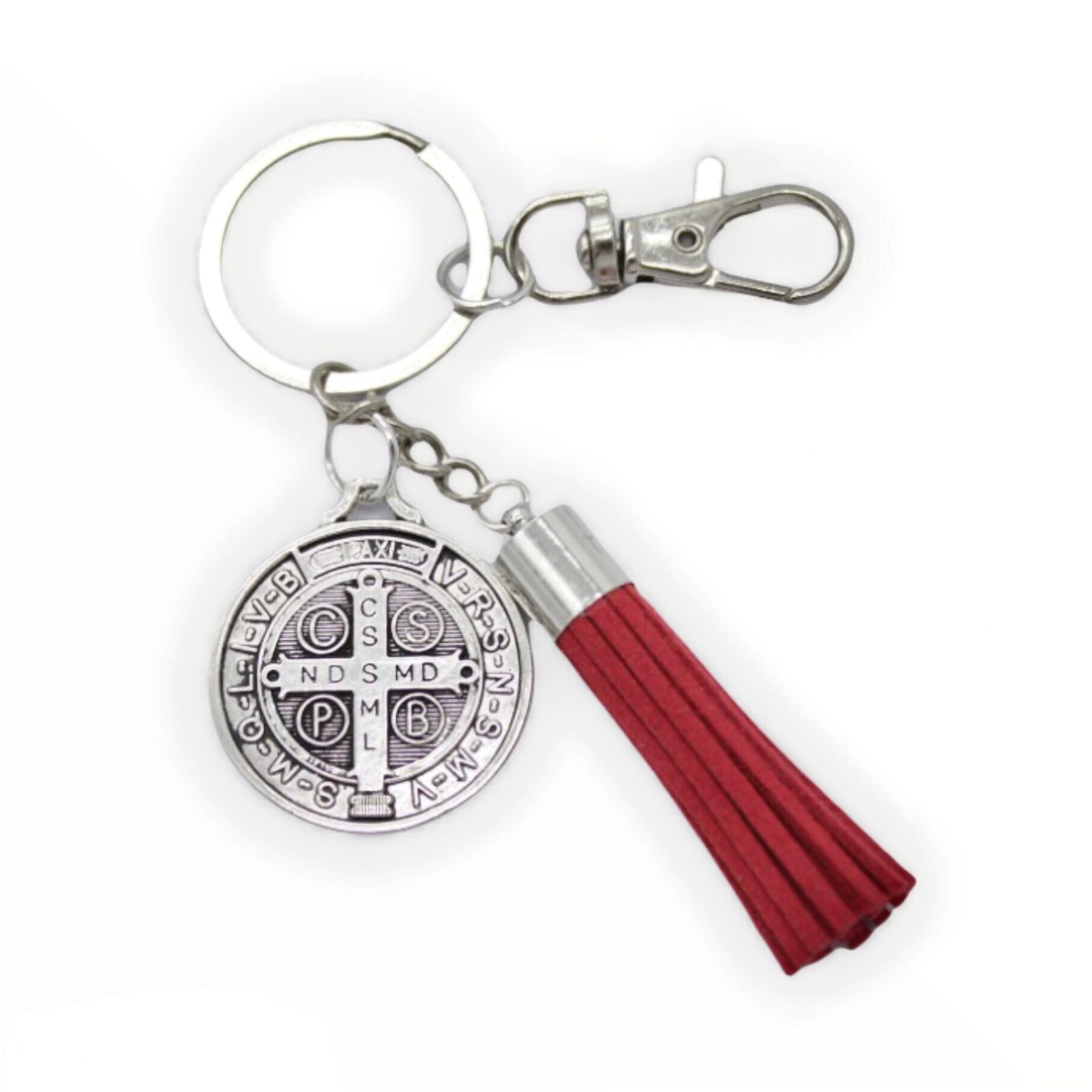 Llavero Medalla San Benito - Rojo