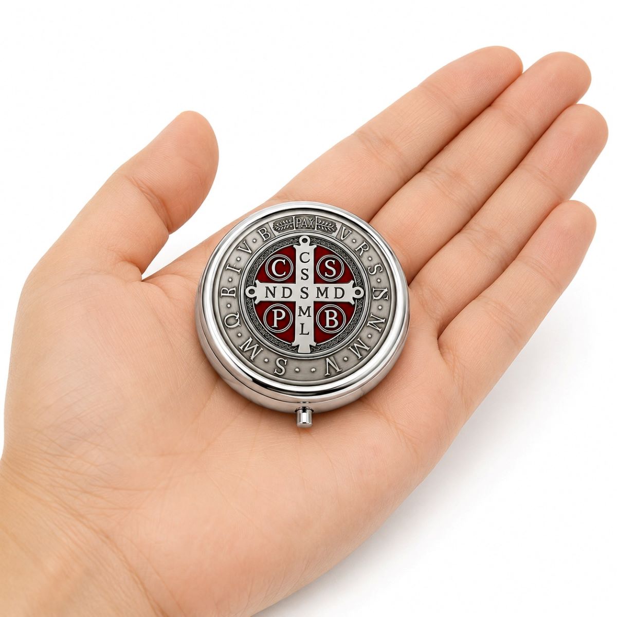 Pastillero Medalla de San Benito - Metal