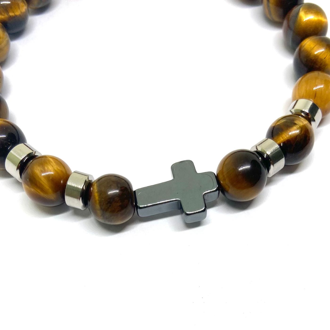 Pulsera Aarón - Ojo de Tigre y Hematita