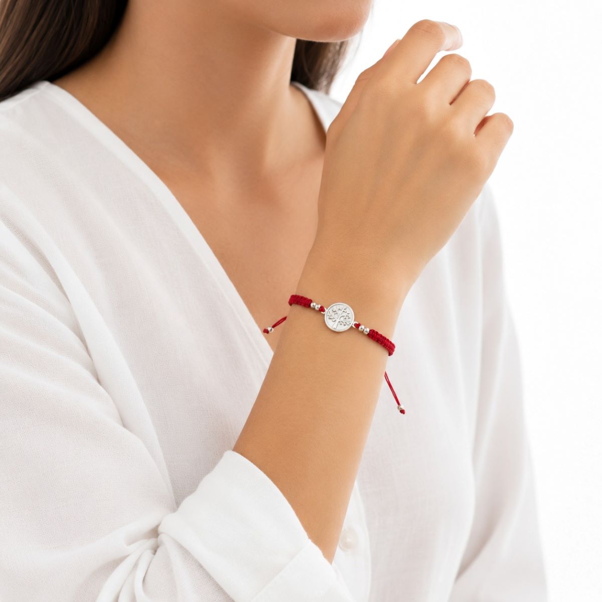 Pulsera Arbol de la Vida - Hilo y Plata