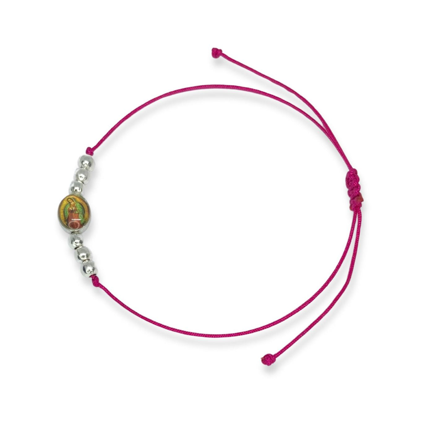 Pulsera Virgen de Guadalupe Fucsia - Bijoutería