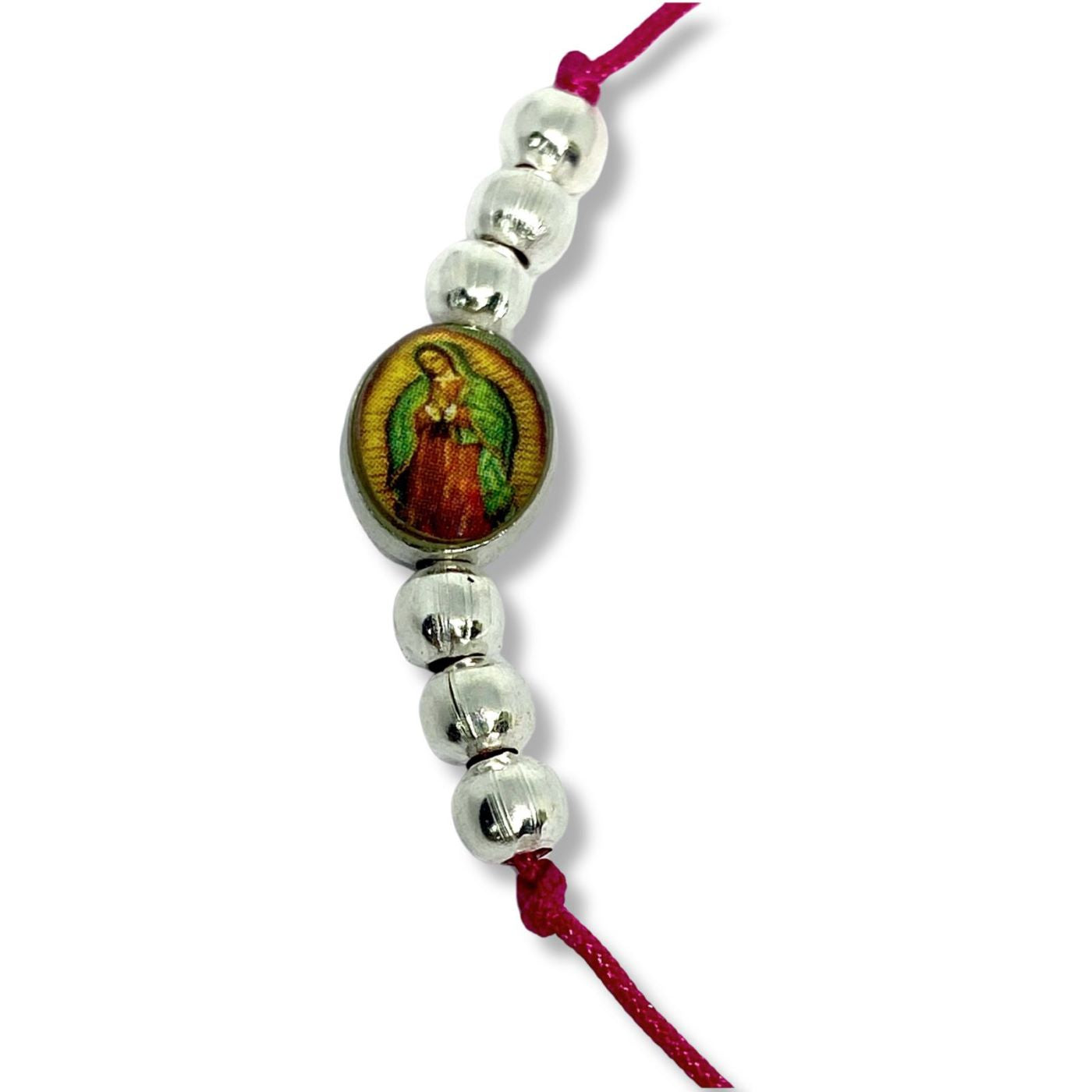 Pulsera Virgen de Guadalupe Fucsia - Bijoutería