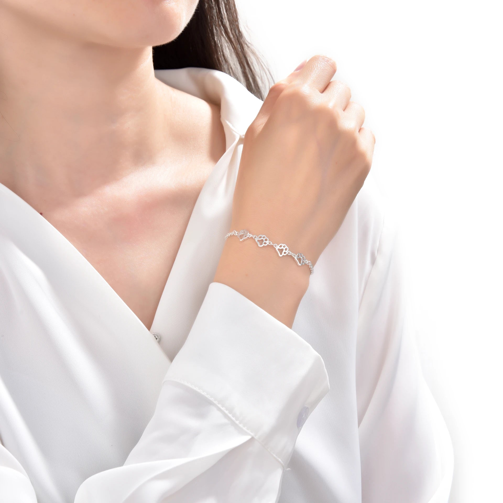 Pulsera Huellitas de Perro - Plata