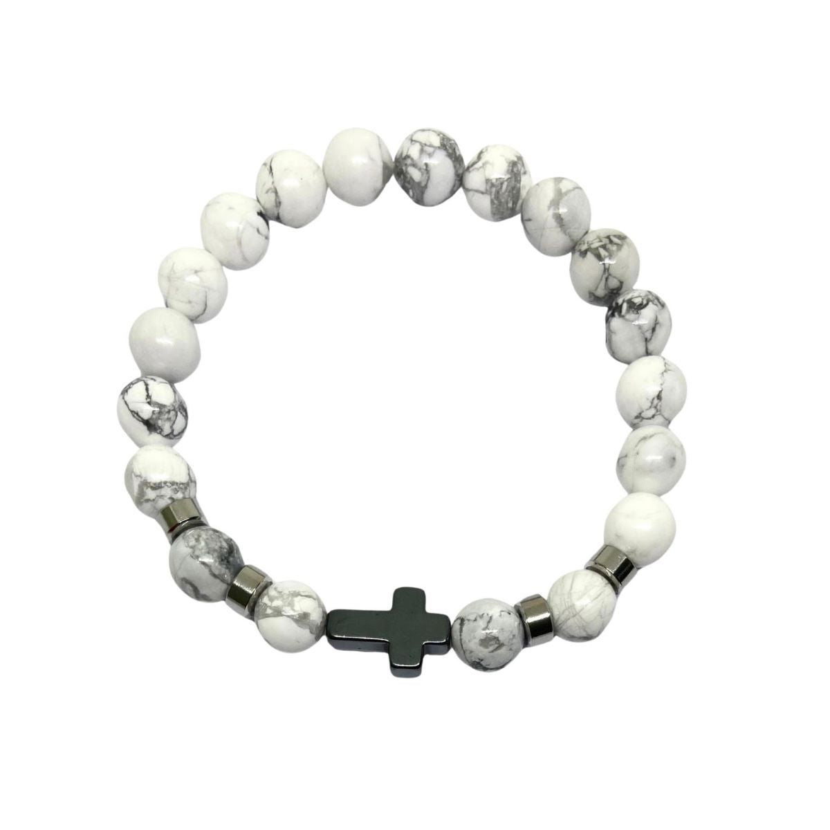 Pulsera Joel - Howlita y Hematita