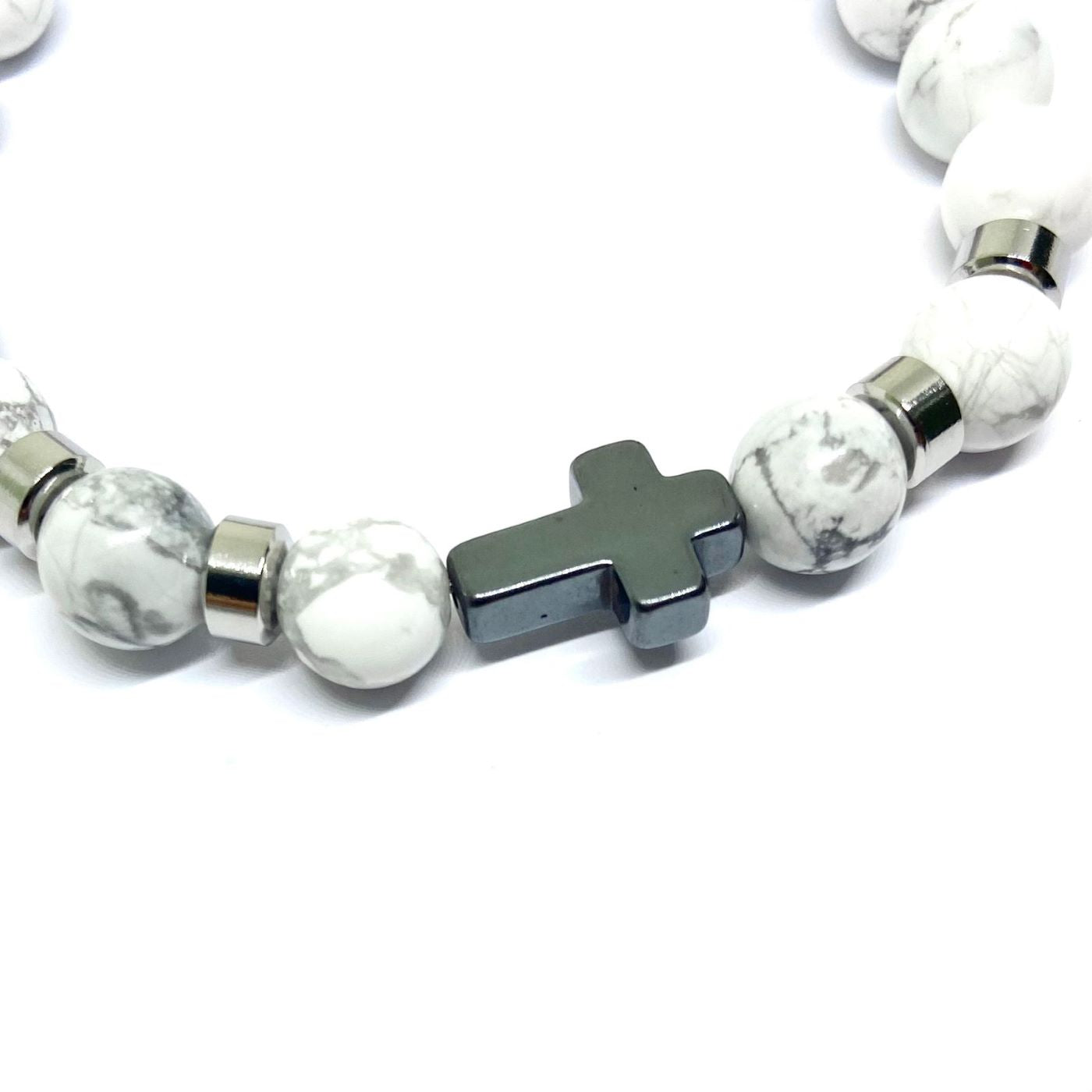 Pulsera Joel - Howlita y Hematita