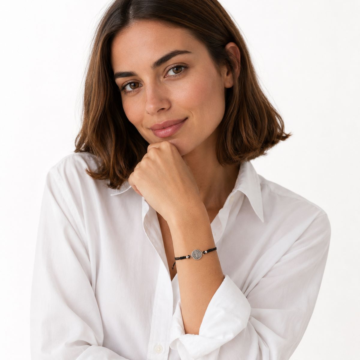 Pulsera San Benito Chico - Hilo y Plata