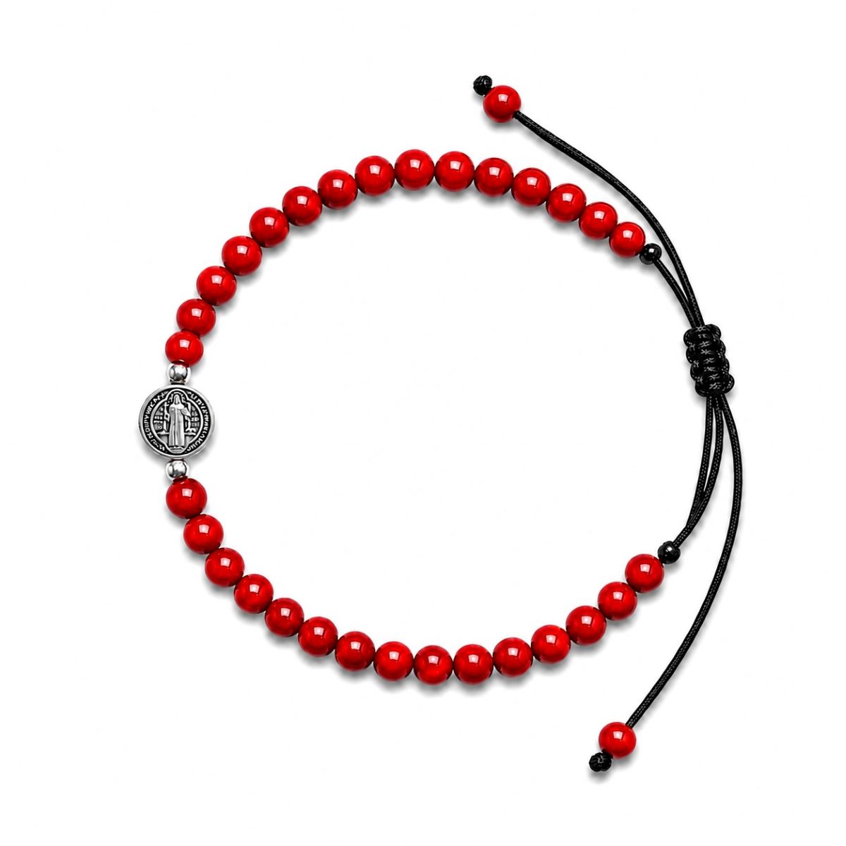 Pulsera San Benito Piedra - Hilo y Metal