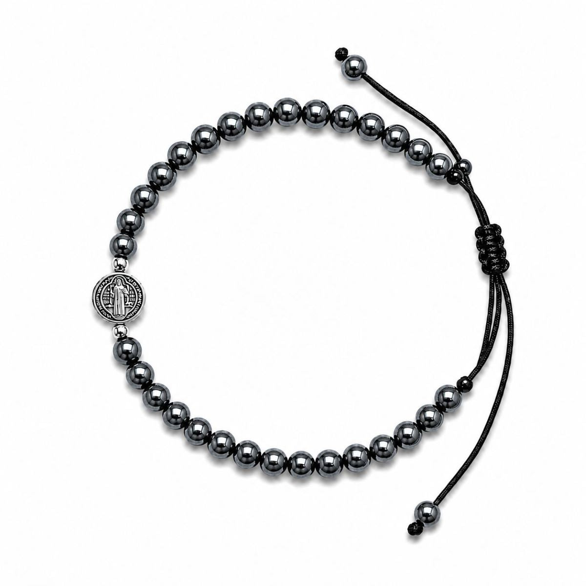 Pulsera San Benito Piedra - Hilo y Metal
