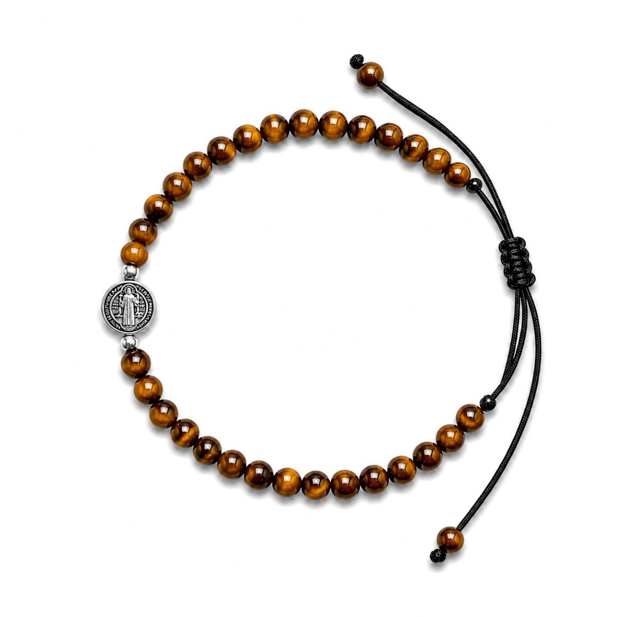 Pulsera San Benito Piedra - Hilo y Metal