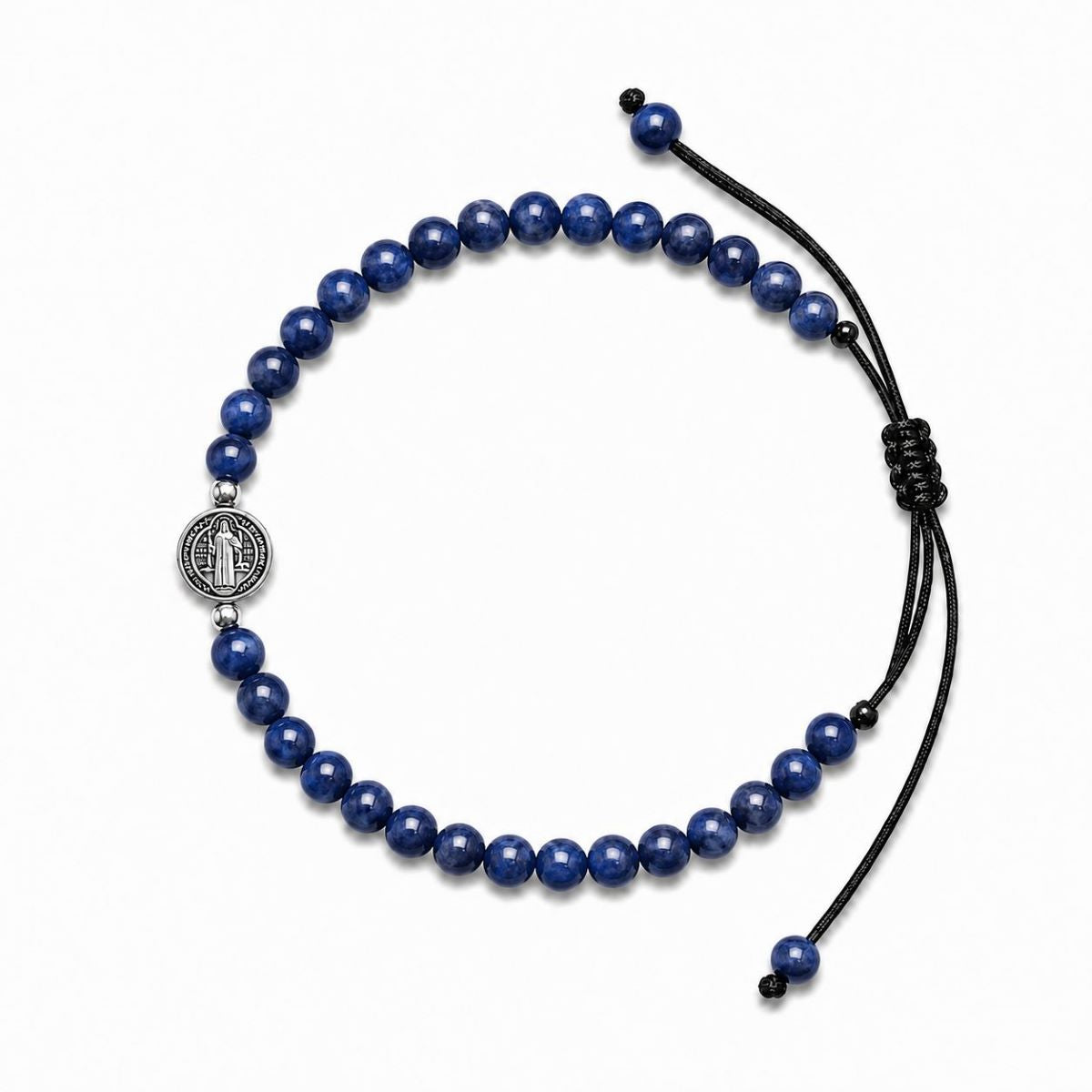 Pulsera San Benito Piedra - Hilo y Metal
