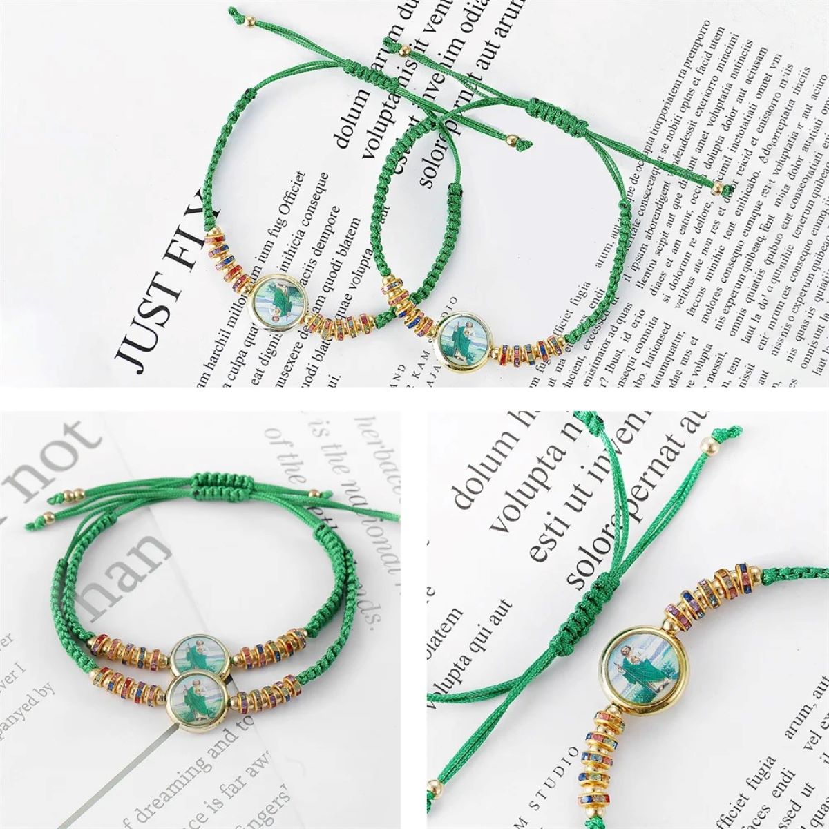 Pulsera San Judas - Hilo Verde