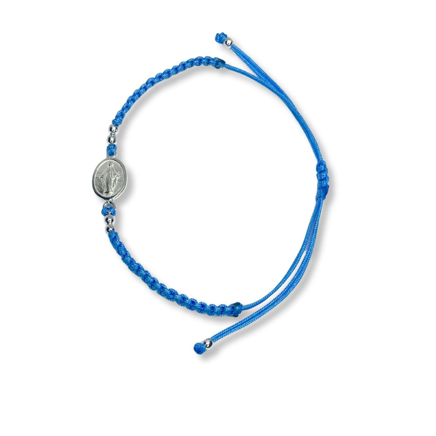 Pulsera Virgen de la Medalla Milagrosa - Hilo y Plata