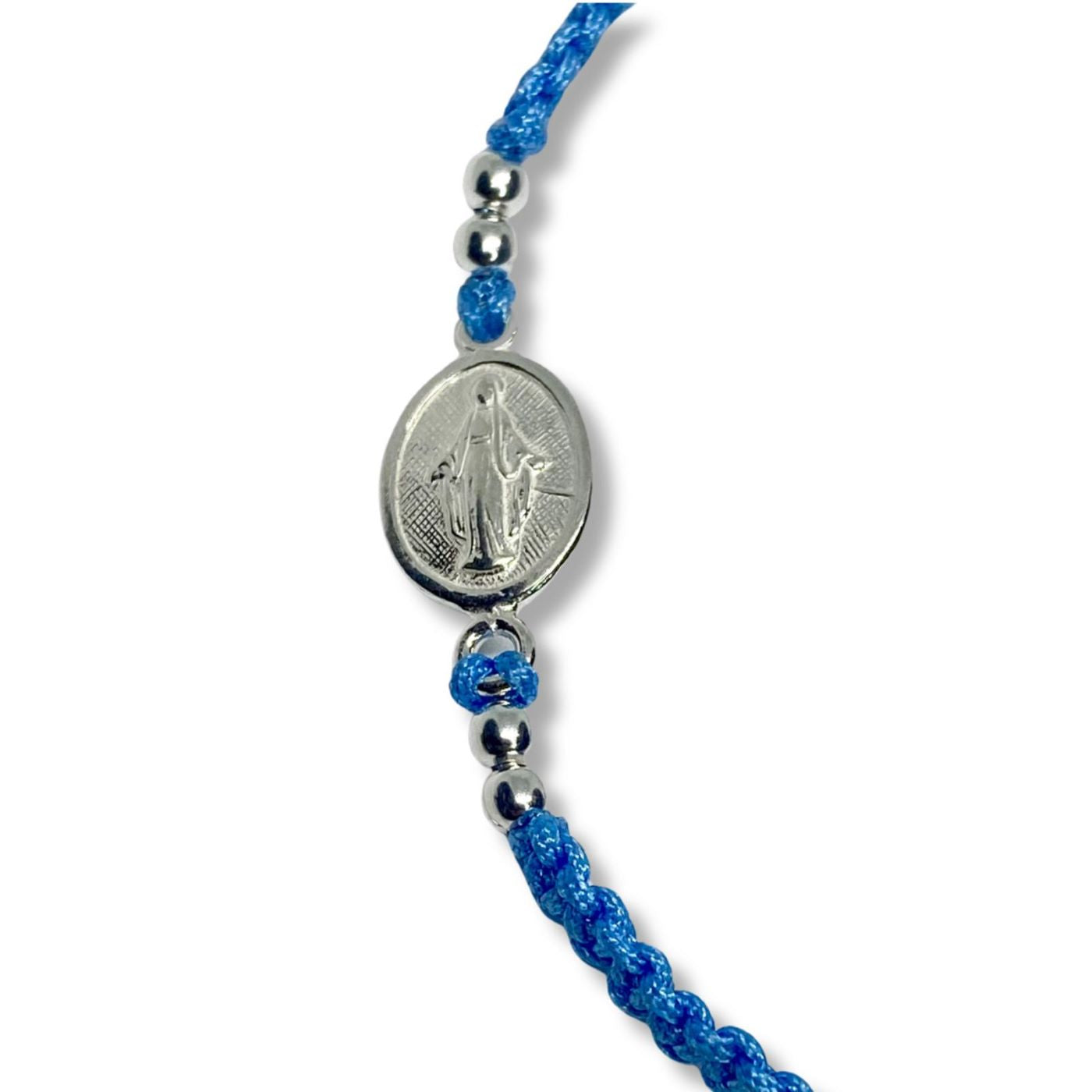 Pulsera Virgen de la Medalla Milagrosa - Hilo y Plata