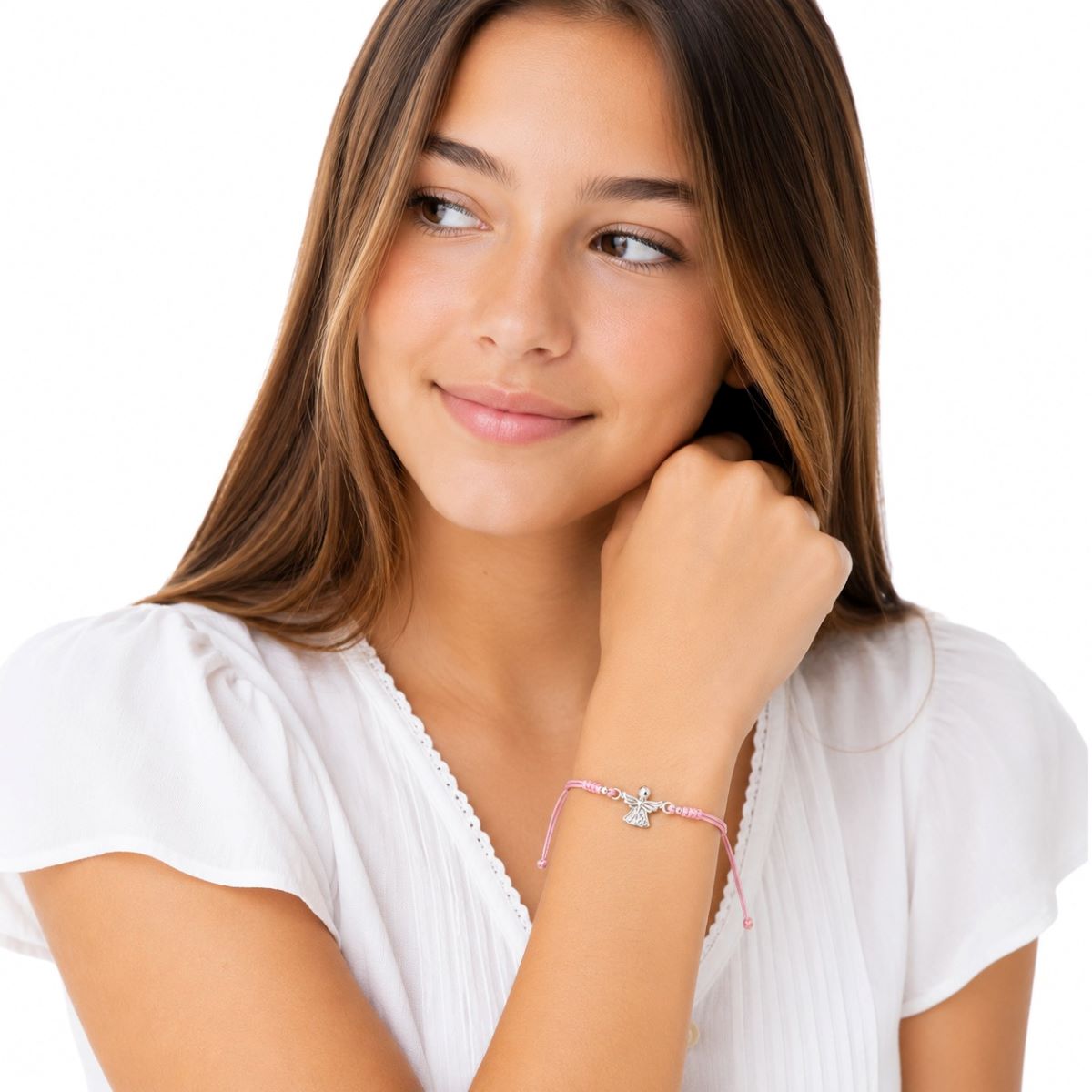 Pulsera Angel de la Guarda - Hilo y Plata
