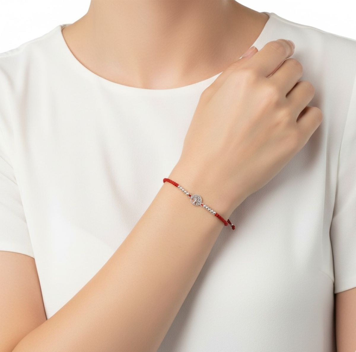 Pulsera Arbol de la Vida - Hilo y Plata