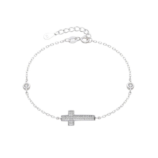 Pulsera Corazón Brillos - Plata