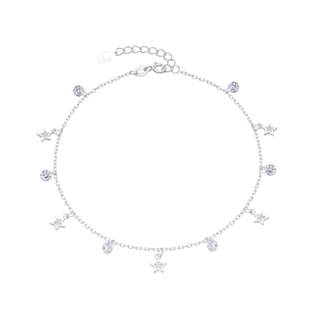 Pulsera Estrellitas Punto de Luz - Plata