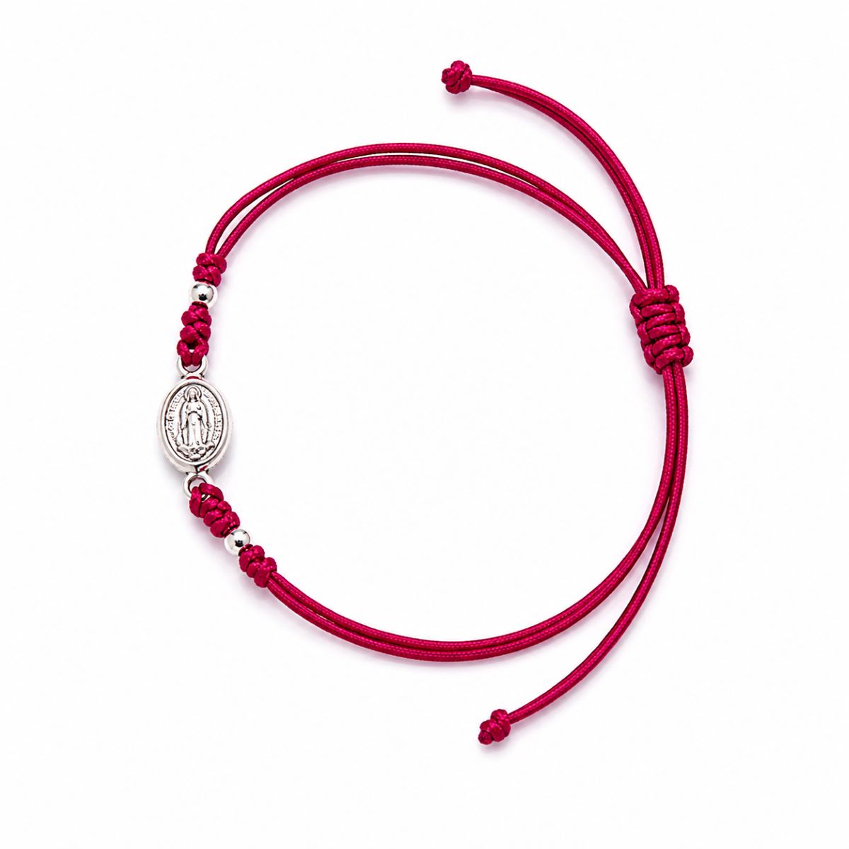 Pulsera Virgen de Guadalupe Chica - Hilo y Plata