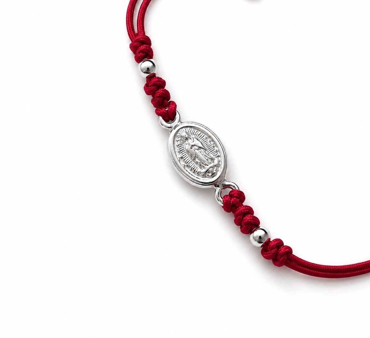 Pulsera Virgen de Guadalupe Chica - Hilo y Plata