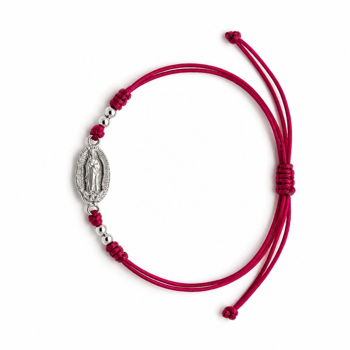 Pulsera Virgen de Guadalupe - Hilo y Plata