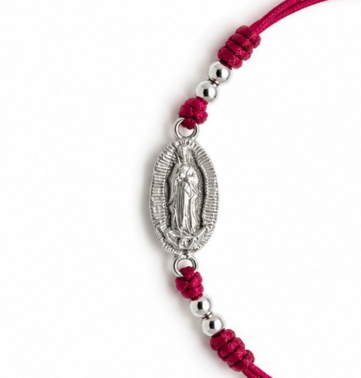Pulsera Virgen de Guadalupe - Hilo y Plata