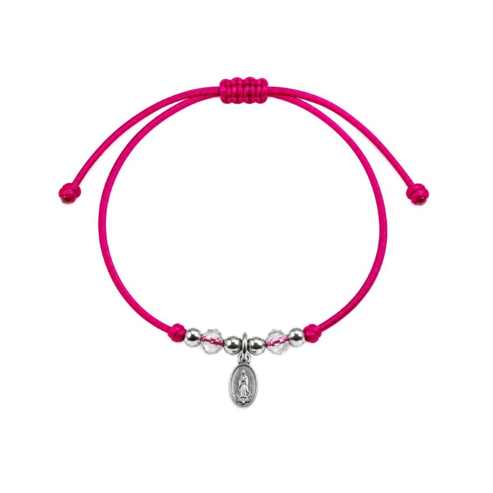 Pulsera Virgen de Guadalupe - Hilo y Plata