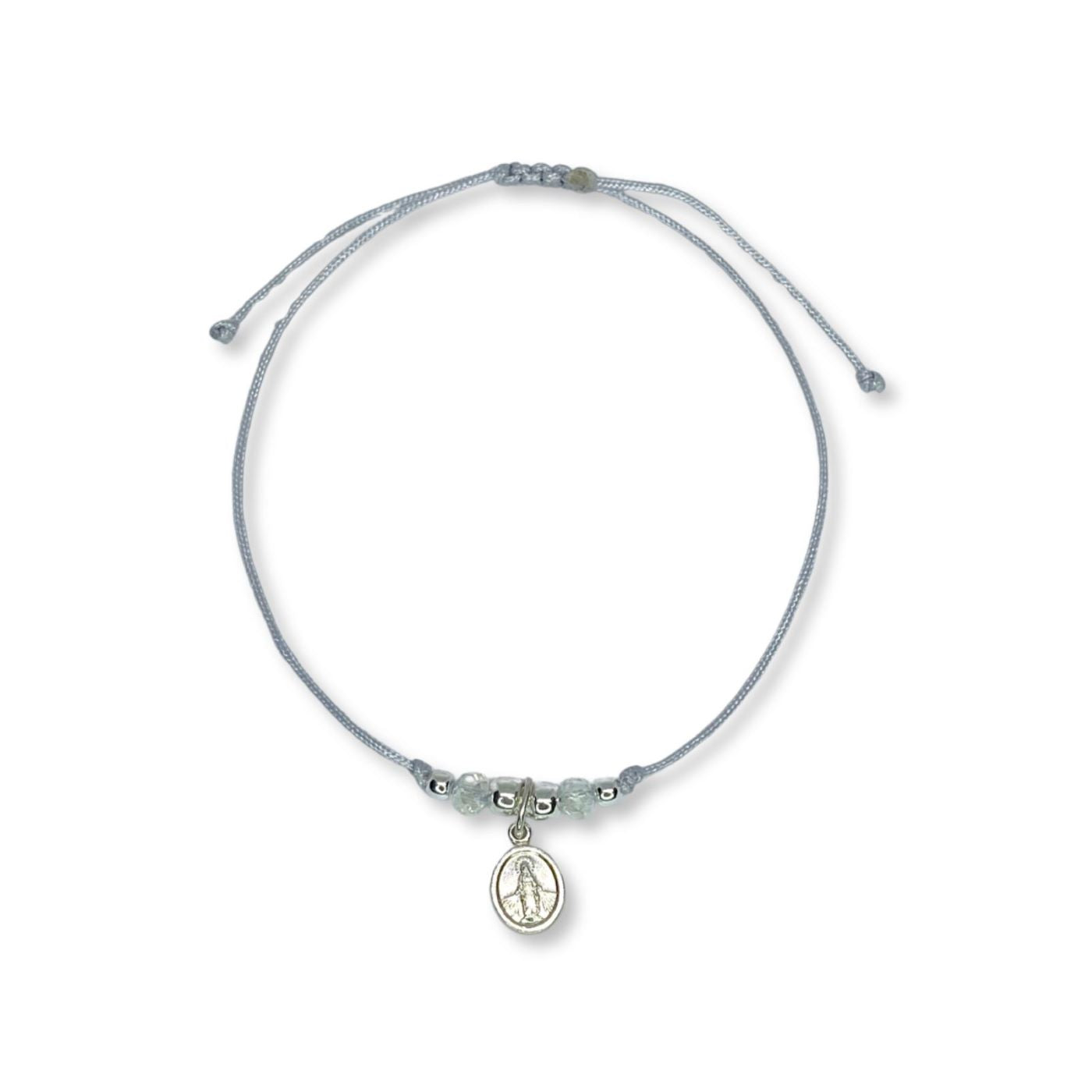 Pulsera Inmaculada Concepción de María - Hilo y Plata