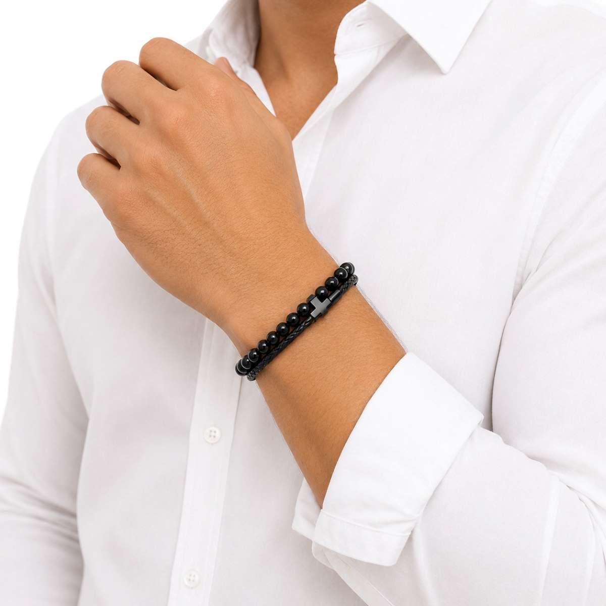 Pulsera Isaías - Piedra y Biocuero