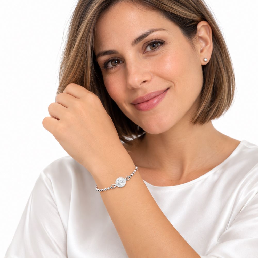 Pulsera Puntos San Benito - Plata