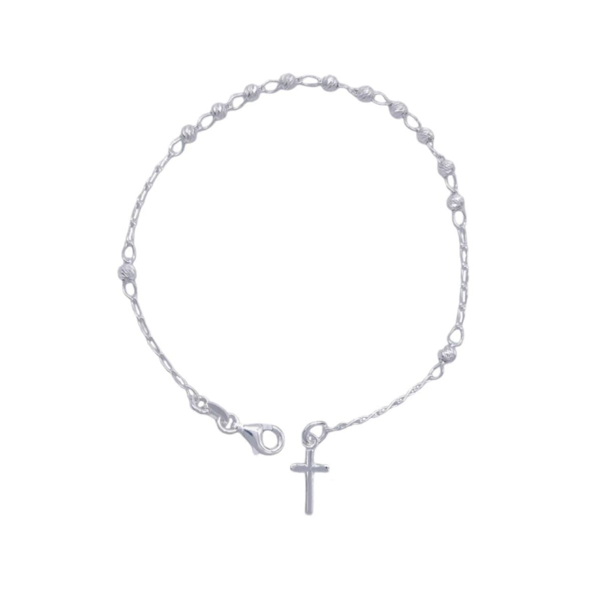 Pulsera Denario Cruz - Plata