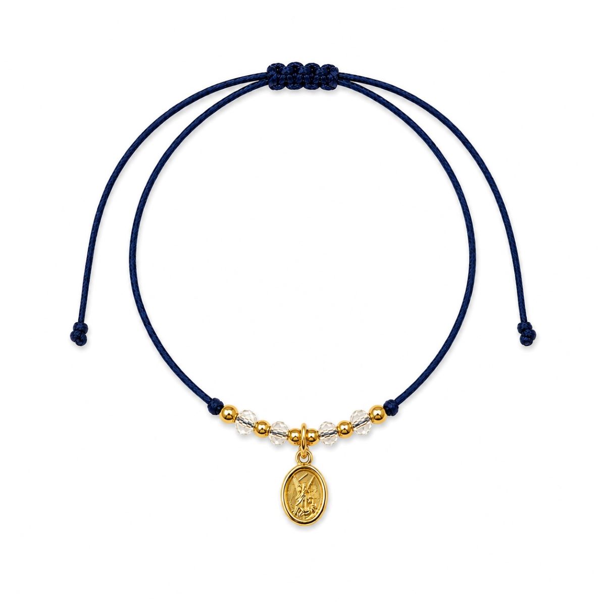 Pulsera San Miguel Arcángel Dorado - Hilo y Plata