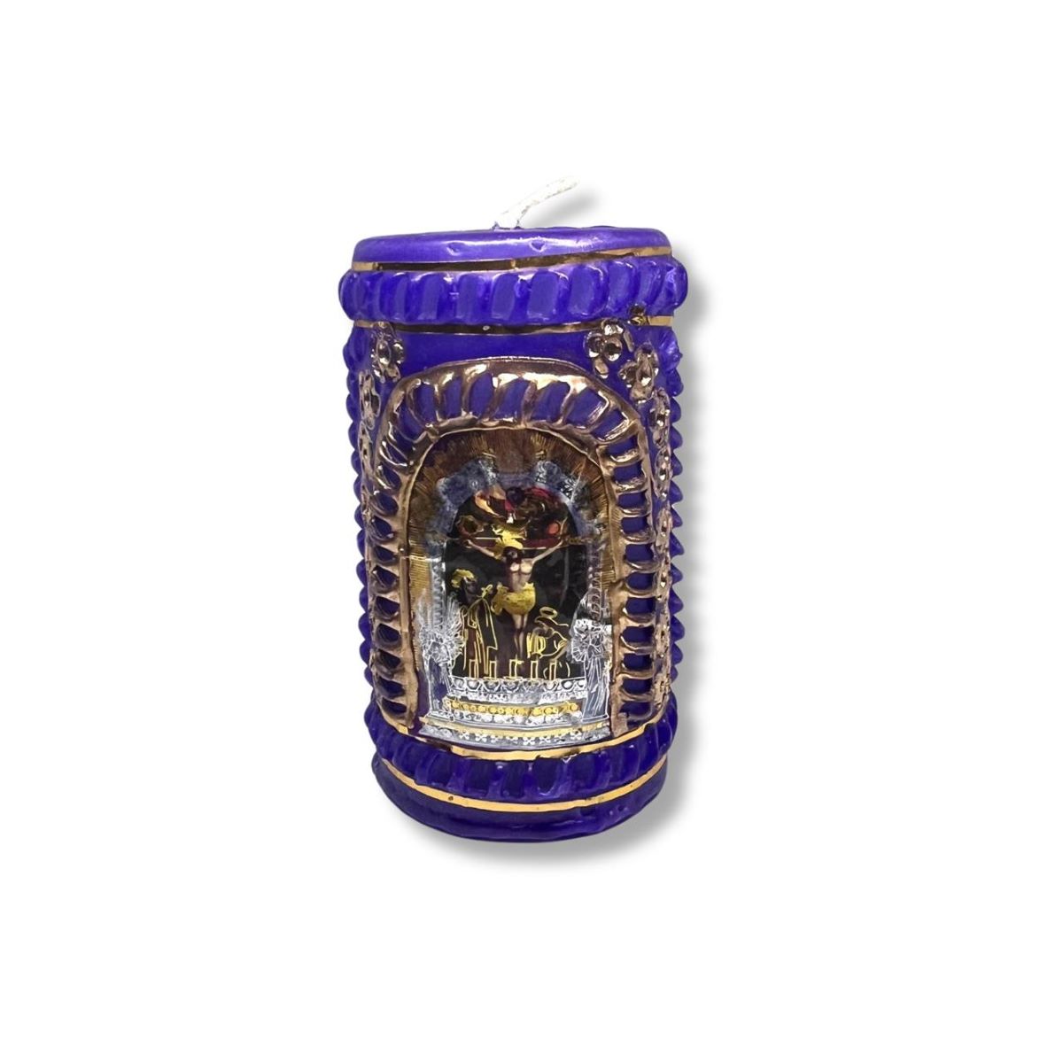 Velón Señor de los Milagros 12cm - Morado